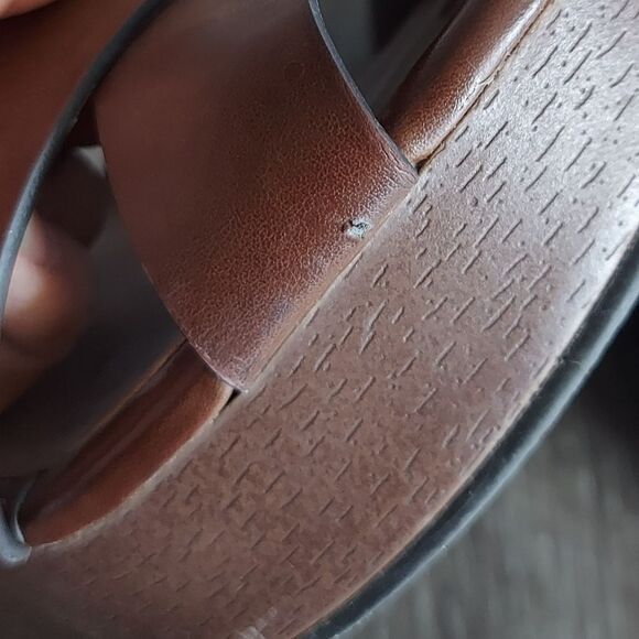 Mudd Kylie Wedge Sandals Ankle Strap Buckle - Brown - Size 6.5 - Picture 9 of 9